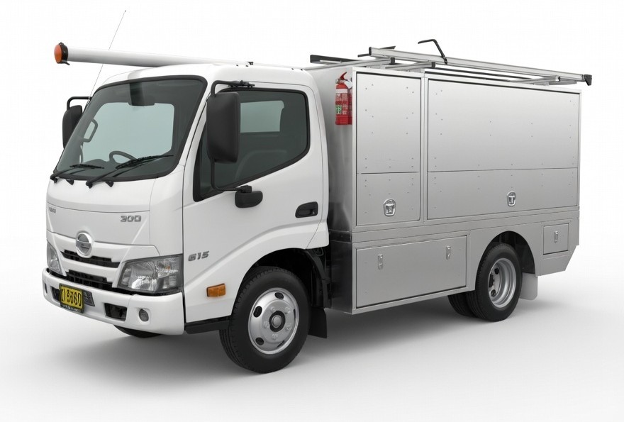 Enviroline truck fitout with enclosed service body