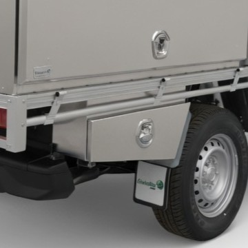 Underbody mounted lockable boxes